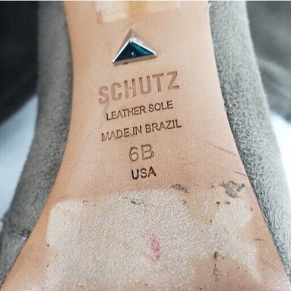 SCHUTZ Mislane Tan Suede Mid Calf Sock Bootie Size 6 B - Picture 15 of 16